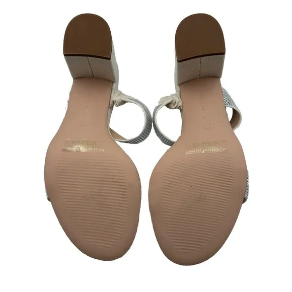 J Crew Sandal Lucie‎ double-strap block-heel sandals w crystals Size 10  BP318 - Picture 6 of 12